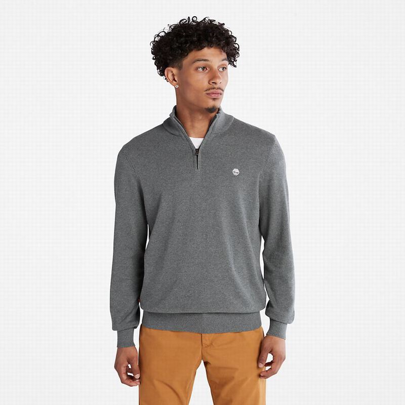 Timberland Williams River Zip-neck Džemperi Sive | 47471530