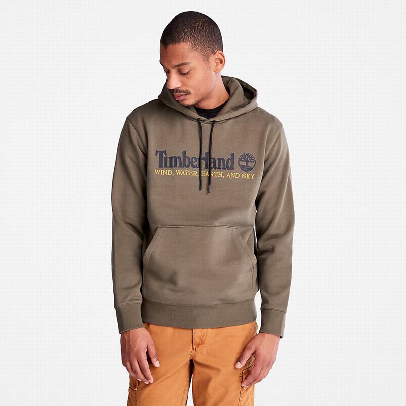 Timberland Wind Water Earth and Sky Majica S Kapuljačom Maslinasto Zelene | 91221970